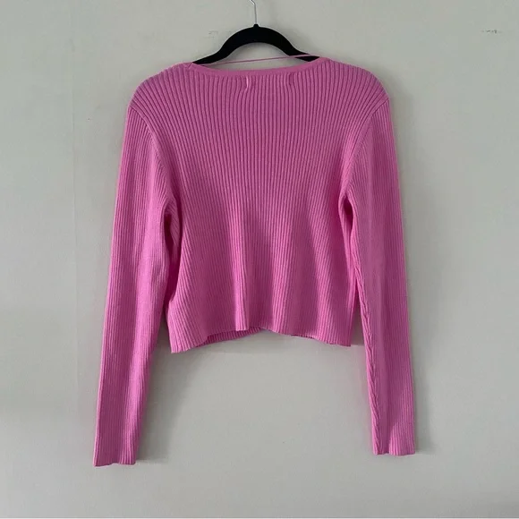 Vero Moda Pink Ribbed Cardigan - Picture 5 of 7